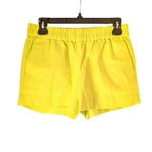 J Crew Factory Womens 3" Boardwalk Shorts Neon Green Pull On Sz 2 NWT Summer